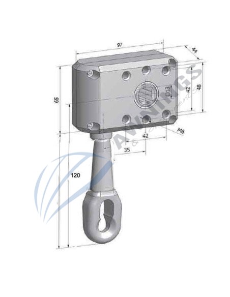 Gear box for awning