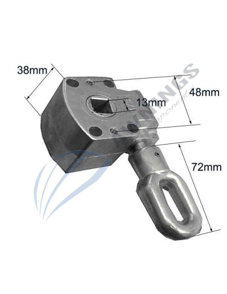 Gear box for awning