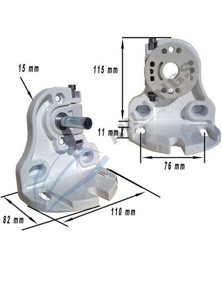 1 jeu Supports de façade et de plafond pour volets roulants