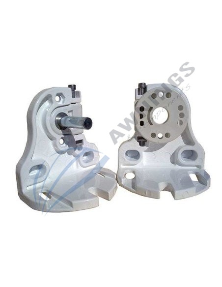 1 A kit of  aluminium brackets for mounting the awning