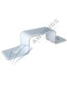 1 support d'angle pour profilé 80x40, pour store plat.blanc, brun ou vert