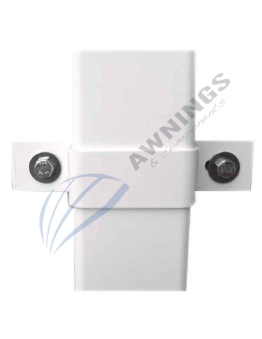 1 vorderer Befestigungswinkel für Profil 80x40, für Flachmarkise.