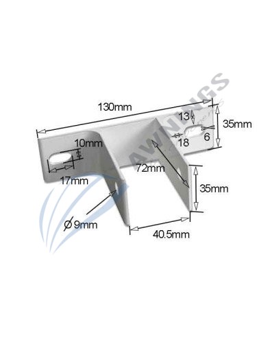 80x40 aluminium profile support