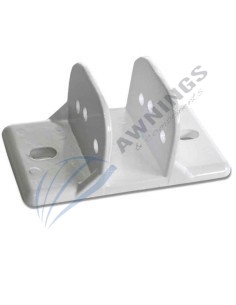 1 Aluminium bracket, white lacquered, for 80x40 flat awning rail