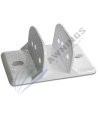 1 Aluminium bracket, white lacquered, for 80x40 flat awning rail