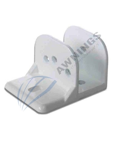 1 Aluminium bracket, white lacquered, for 80x40 flat awning rail