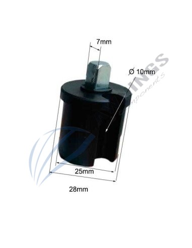 1 Set of side bushes for 28mm round tube