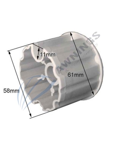 1 casquillo para tubo de 60mm, nylon