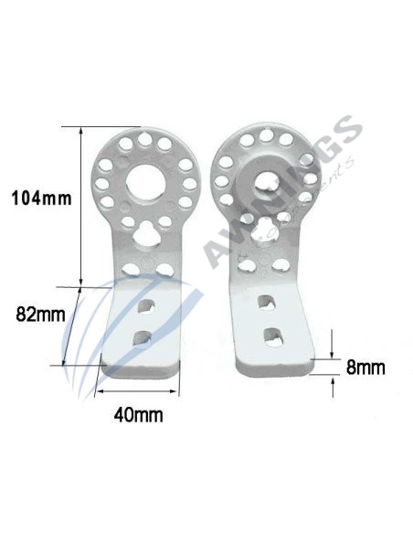 1 Juego de soportes de aluminio para toldo