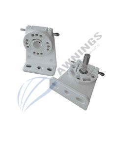 1 Set di mini supporti per cassette in alluminio laccato bianco.