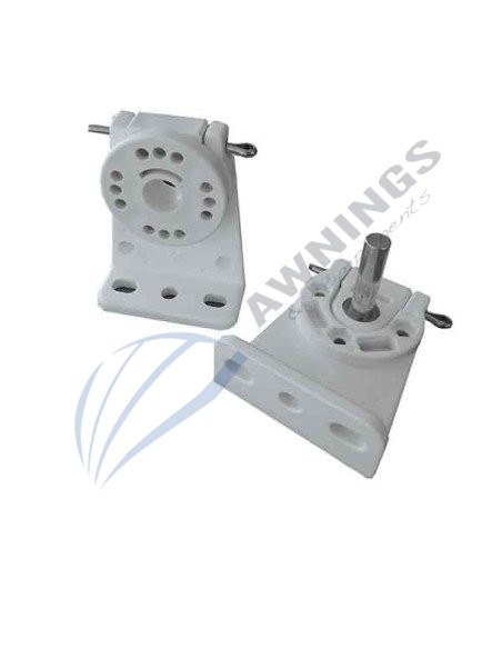 1 Set of white lacquered aluminium mini cassette stands.