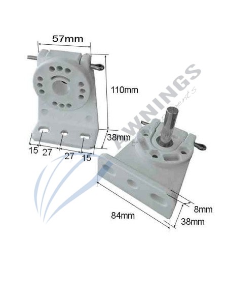 1 Set of white lacquered aluminium mini cassette stands.