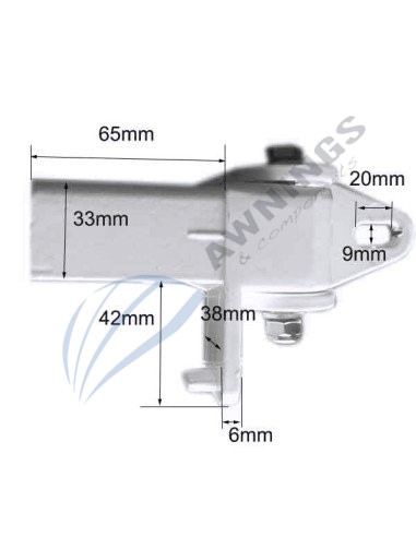 1 Soporte para perfiles de 80x40