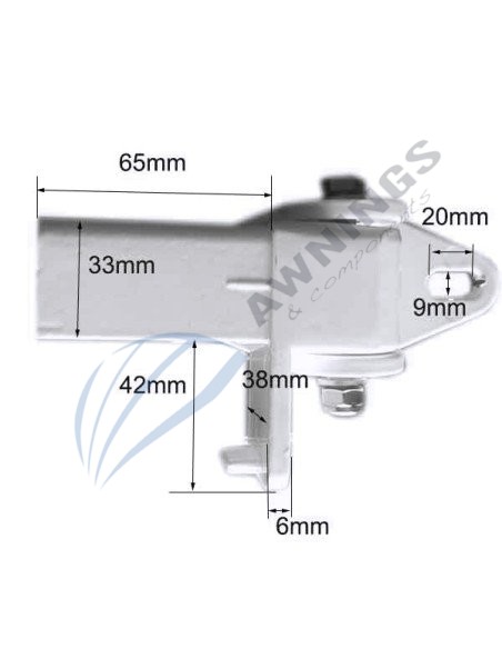 1 Weiß lackierte Aluminiumkonsole für 80x40