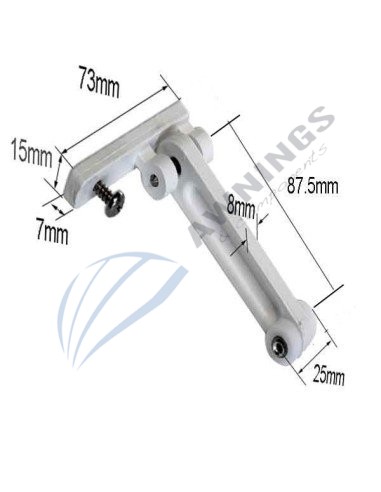 1 Mobile Pulley mit Verlängerung 87,5 mm.