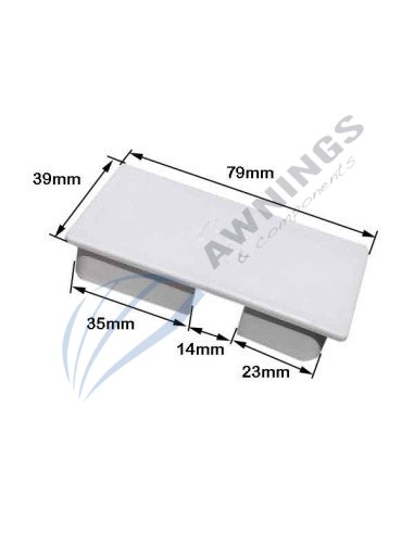 Tapa Siplan de plastico blanco para perfil 80x40
