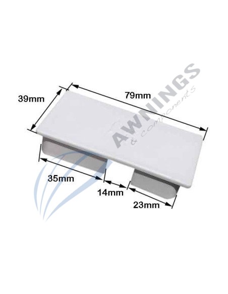 Tapa Siplan de plastico blanco para perfil 80x40