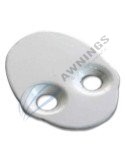 1 Tapon lateral de aluminio lacada en blanco, para perfil toldo plano PTP-117