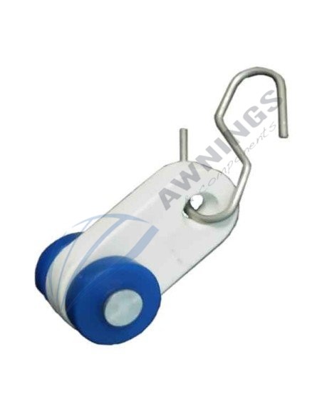 1 Poleas movil con gancho de acero inox.