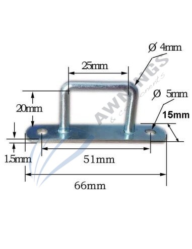 1 20 mm hohe rechteckige Brücke