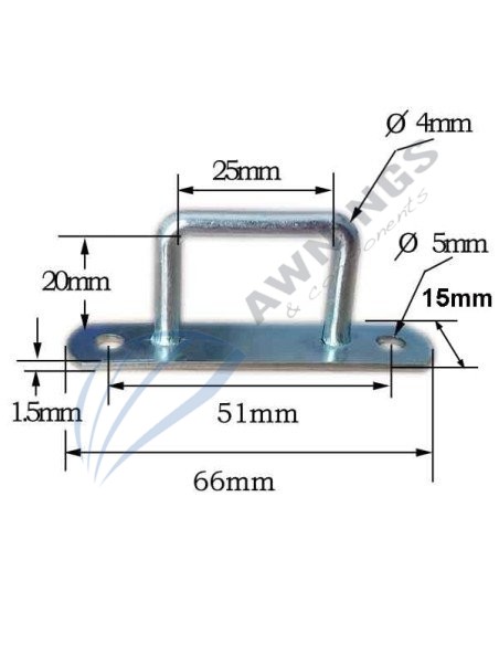 1 20 mm hohe rechteckige Brücke
