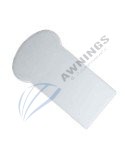 1 Tappo o cappuccio di plastica bianca, per il profilo PTP-119