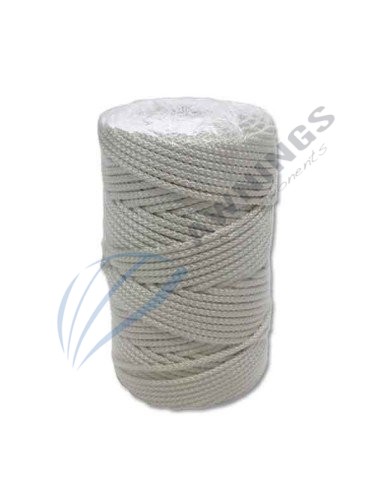 200 mt. of 6mm white Nylon braided rope.