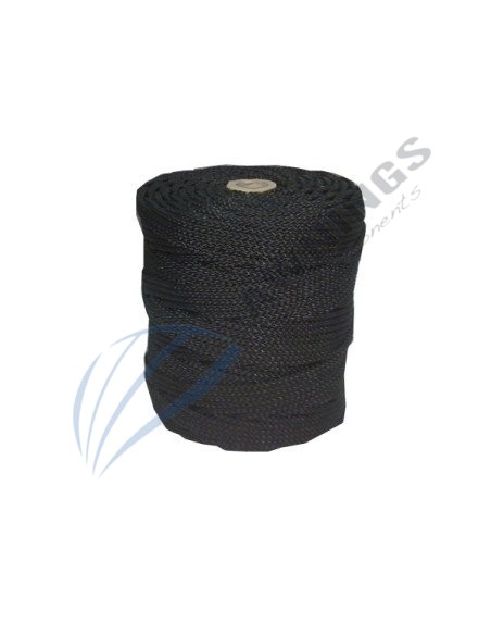 1 mt. of 6mm black Nylon braided rope
