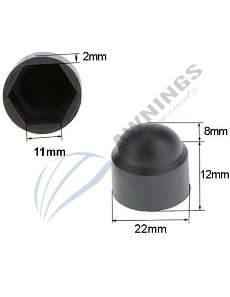 100 chrome-plated plastic plugs or caps