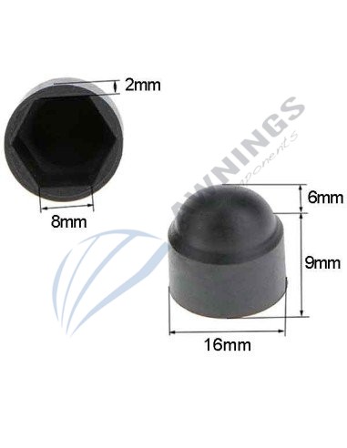 1 Plastic cover cap in black