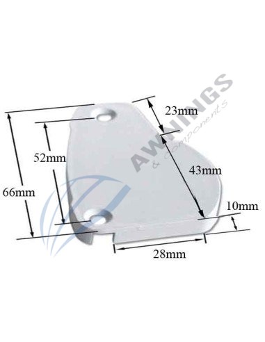 1 Plastic cover cap in White