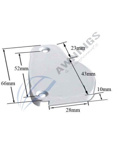 1 Plastic cover cap in White