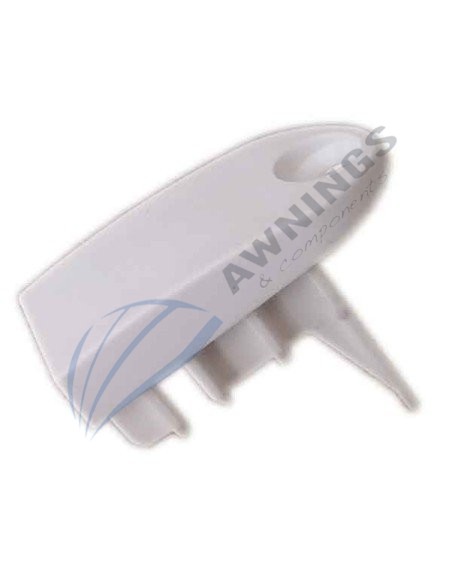 1 White plastic plug or cap, for profile PTP-119