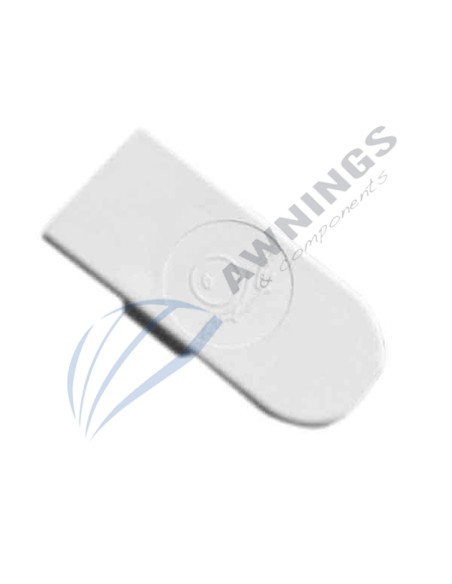 1 White plastic cap or lid, visible flat awning cover of the brand SIPLAN