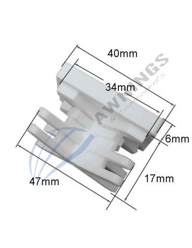 1 Side cover in white lacquered aluminium