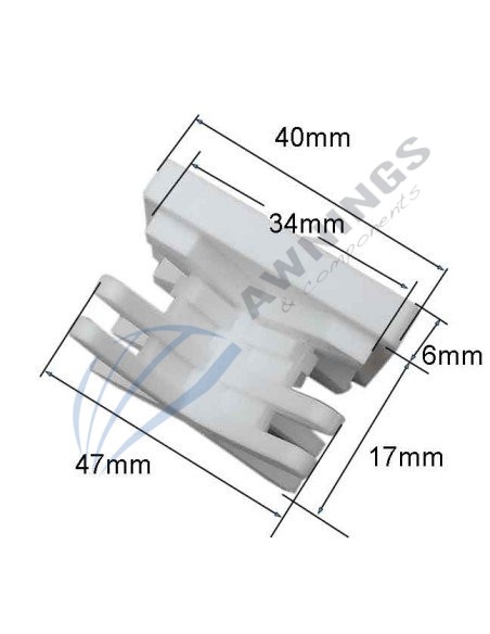 1 Side cover in white lacquered aluminium