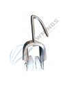 1 Stainless steel curtain pulley, with plastic castors