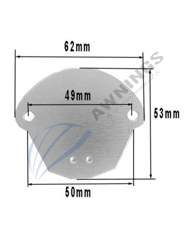 1 Aluminium side cap