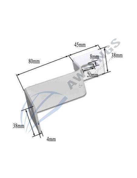 Eckbefestigungswinkel für Profil 80x40