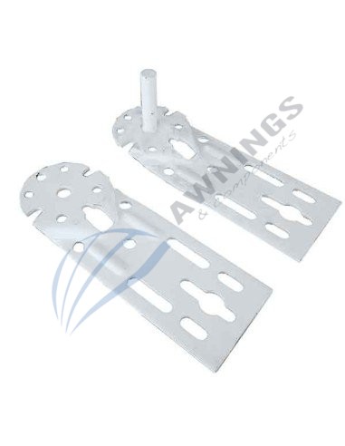 1 Conjunto de suportes de toldo de metal lacado branco