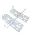 1 Set of white lacquered metal awning brackets for between-wall mountingwning