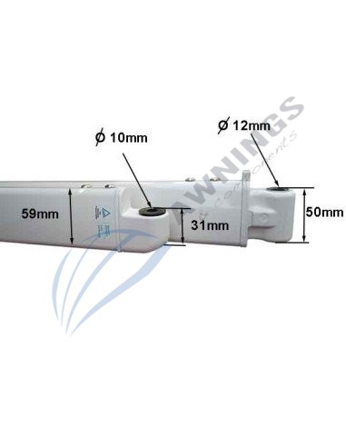 1 Conjunto de braços de toldo de ponto recto.COM TENSÃO 1.20mts