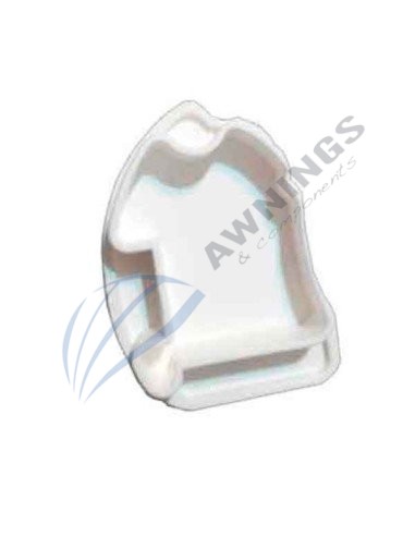 1 Tappo di copertura in plastica bianco