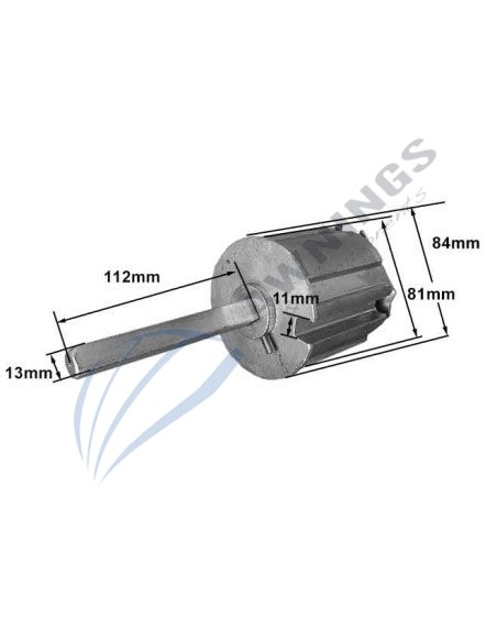 Metalic end cap to awning at  tube 85mm, ajustable