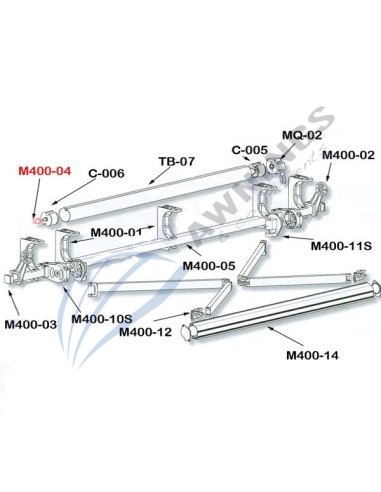 Casquillo de nylon soporte de toldo para toldo (M400-04)