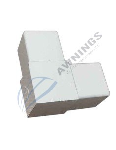 1 Aluminium L-bracket lacado em Branco 50x50