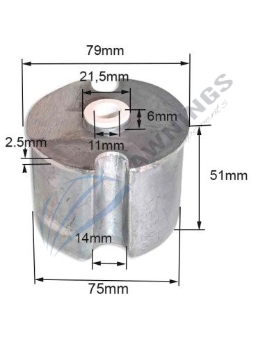 1 Embout pour tube ogive 78 mm