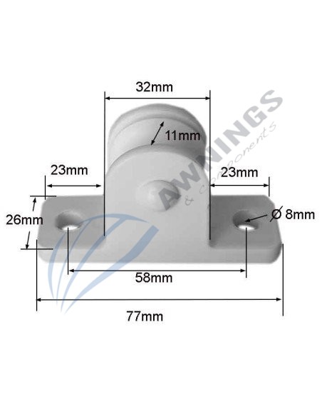 1 Single hood with two wings for attachment