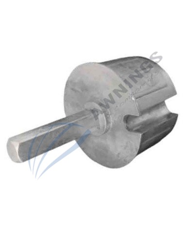 Getriebeanschluss mit 13 mm 4-Kant für 80 mm Nutwelle