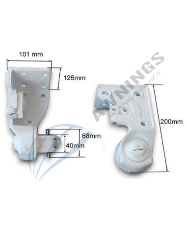 1 Set of Llaza aluminium awning brackets Llaza 2 - Awnings Components 
